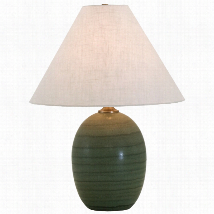 Contemporary House Of Troy Scatchard Stoneware Green 22 1/2-inch-h Lamp