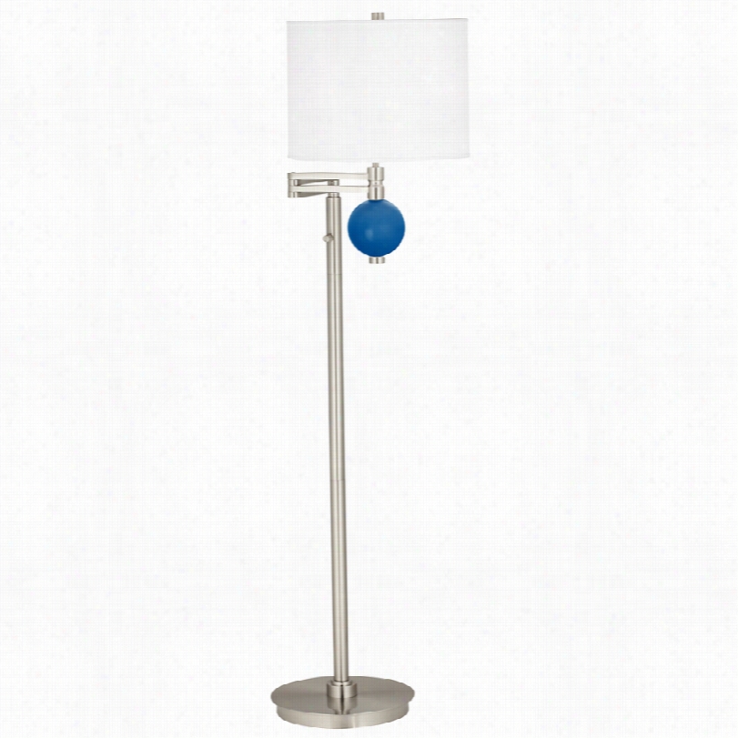 Contemporary Hype R Blue Niko 58-inch-h Swing Arm Cover With A ~ Lamp