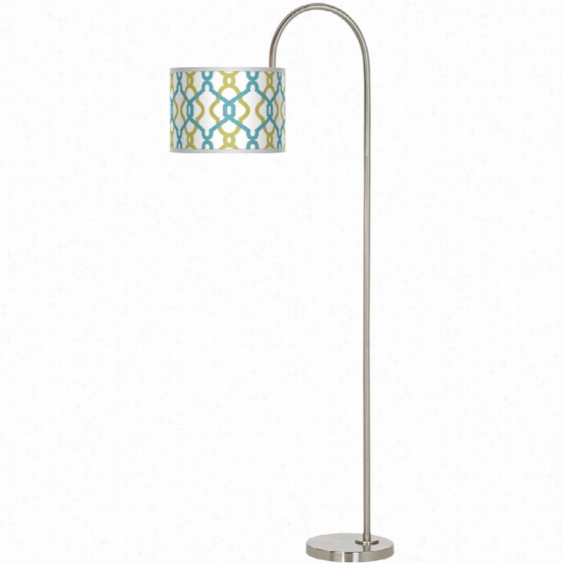 Contemporary Hyper Links With Steel Arc Tdmpo Giclee Gallery Floor Lamp