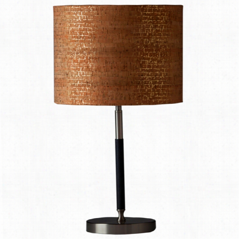 Contemporary Jacob Black Gold Cork Modern  23-inch-h Table Lamp