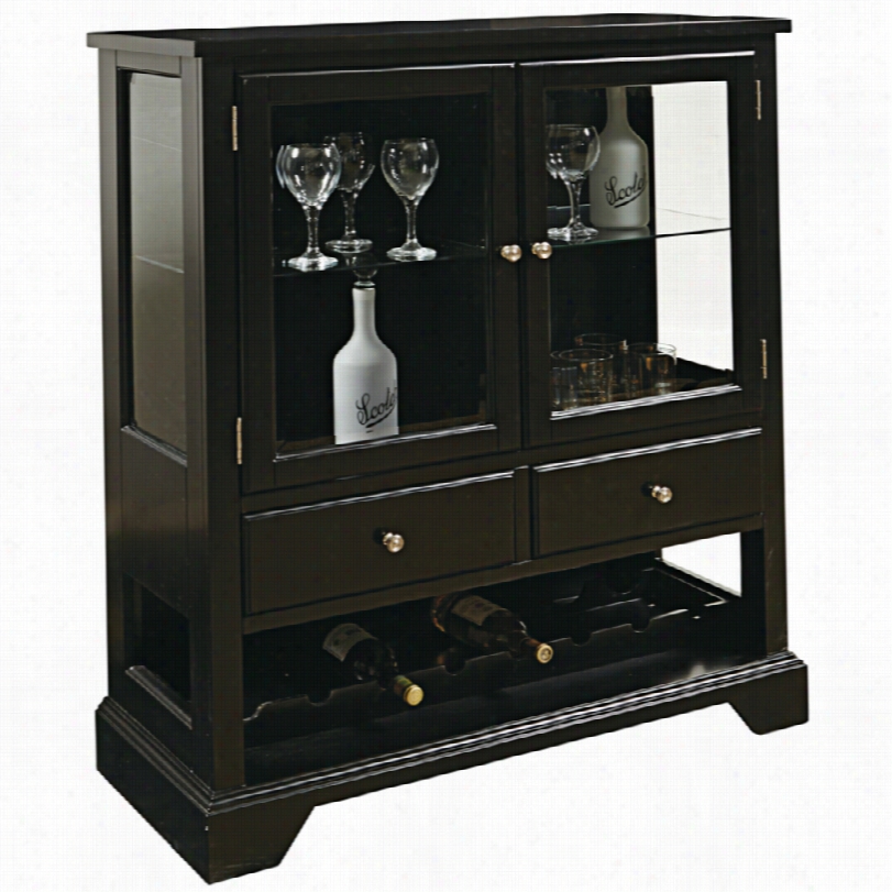 Contemporary Jimson Dark Leo Glass 49-inch-h 2-door Storage Wie Cabinet
