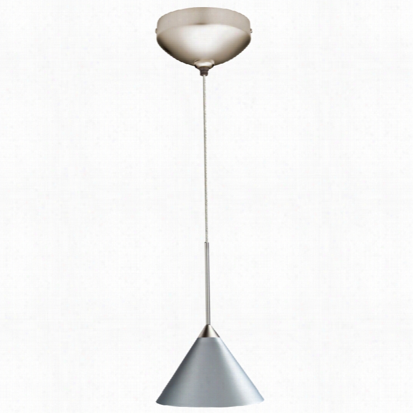 Contemporary Juno Silver Steels Hort Cone Mod Ern Led Mini Pendant