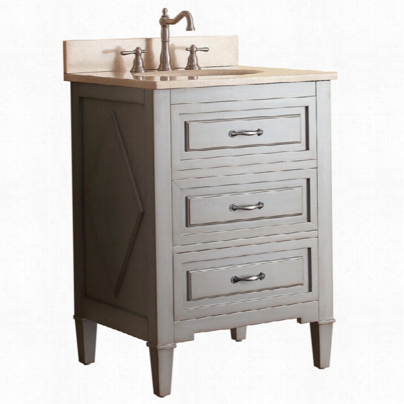 Contempor Ary Kelly Modern Beige Top Grayish Blue Single Sink Vanity