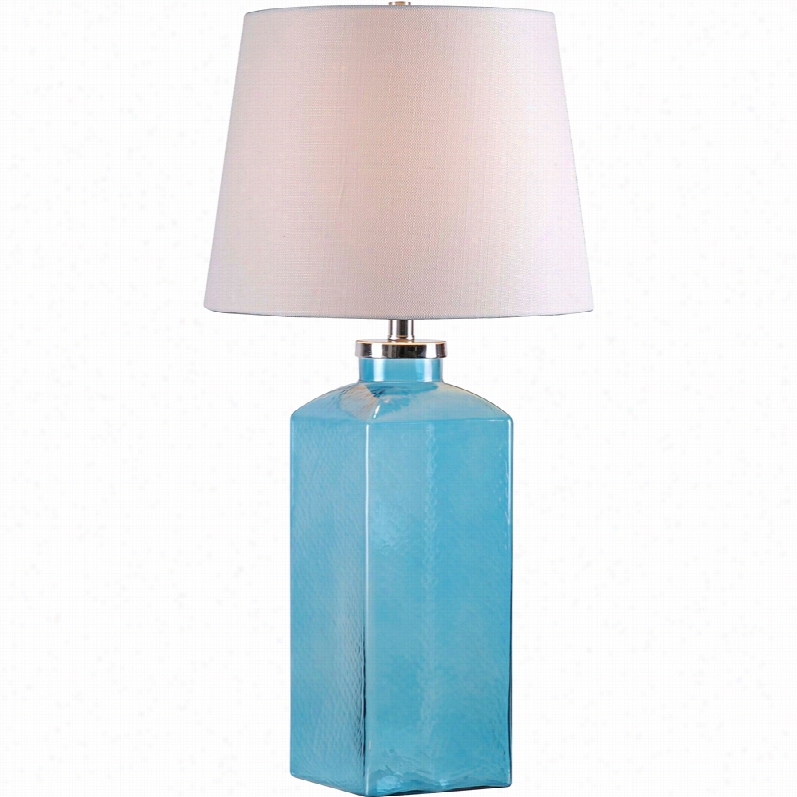 Contemporary Kenory Home Juniper  Blue Glass 30-inch-h Table Lamp