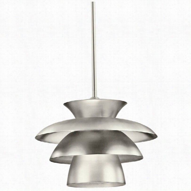 Conte Mporary Kichker Novara Brushed Nickel 13-inch-w Pendant Window