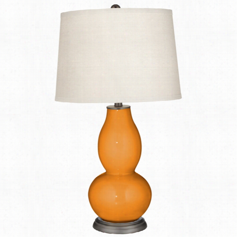 Contemporary Kids Stuff Orange Double Gourd 29  1/2-inch-h Table Lamp