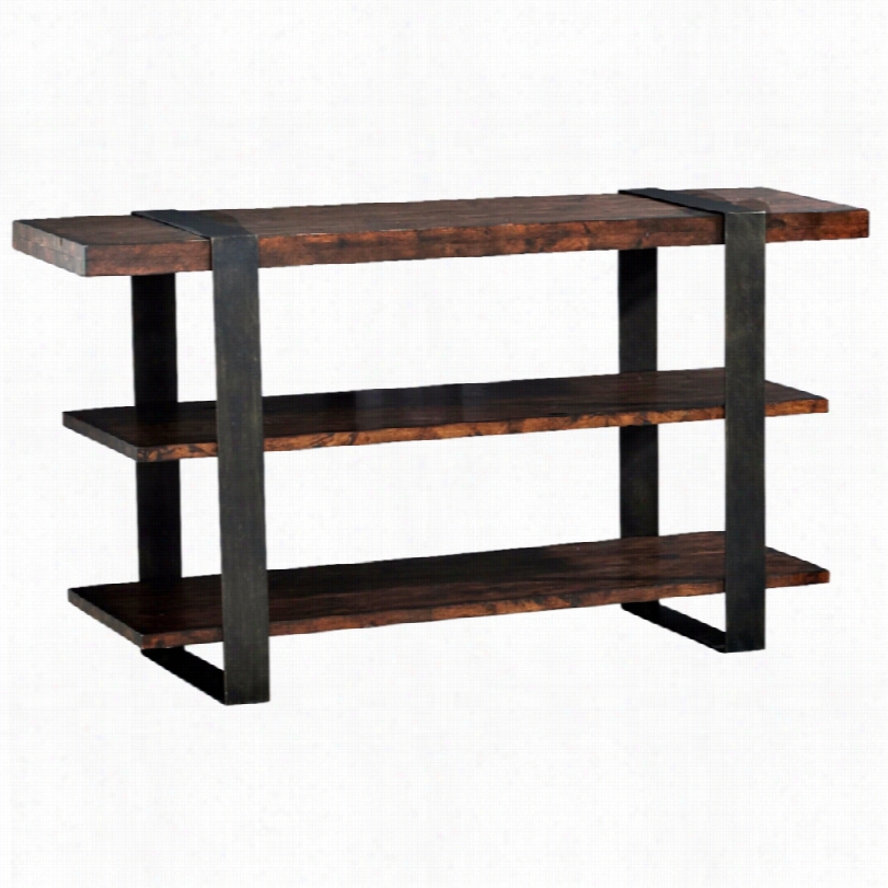 Contemporar Klaussner Material Forge Reclaimed Inustrial Sofa Table