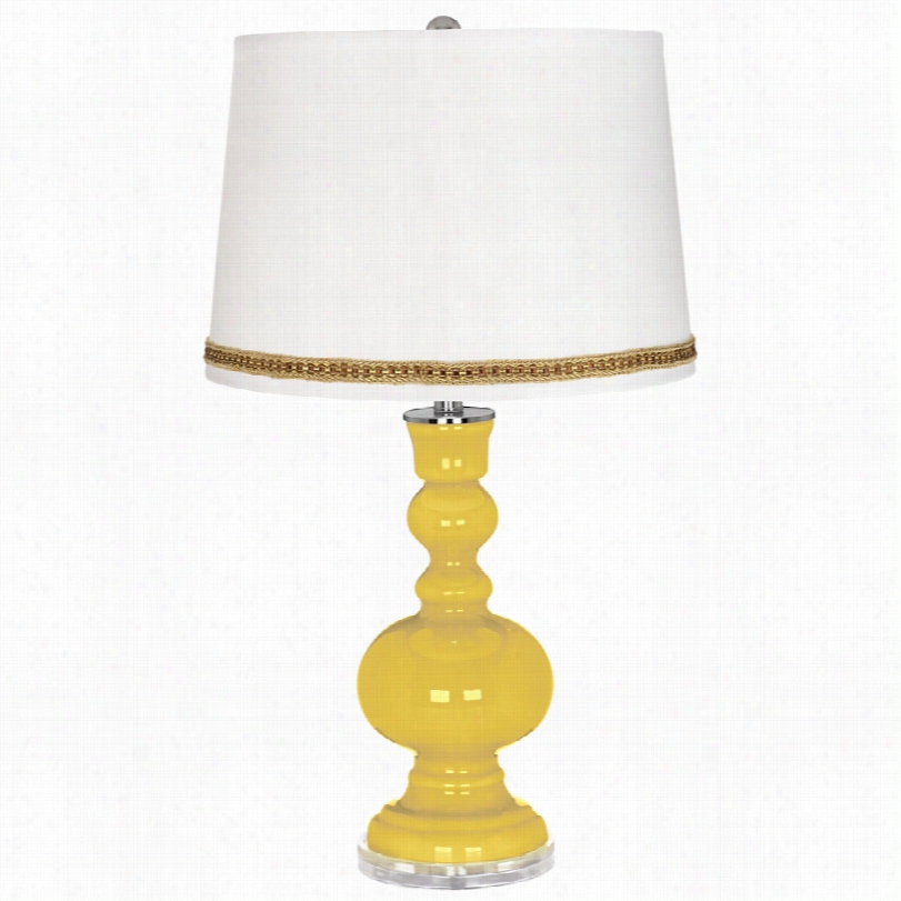 Contemporary Lemon Zest Apothecary 30-inch-h Table Lamp With Braid Rtim