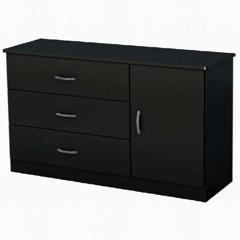 Conteempoary Libra Modern 3-deawer Pure Black Dresser