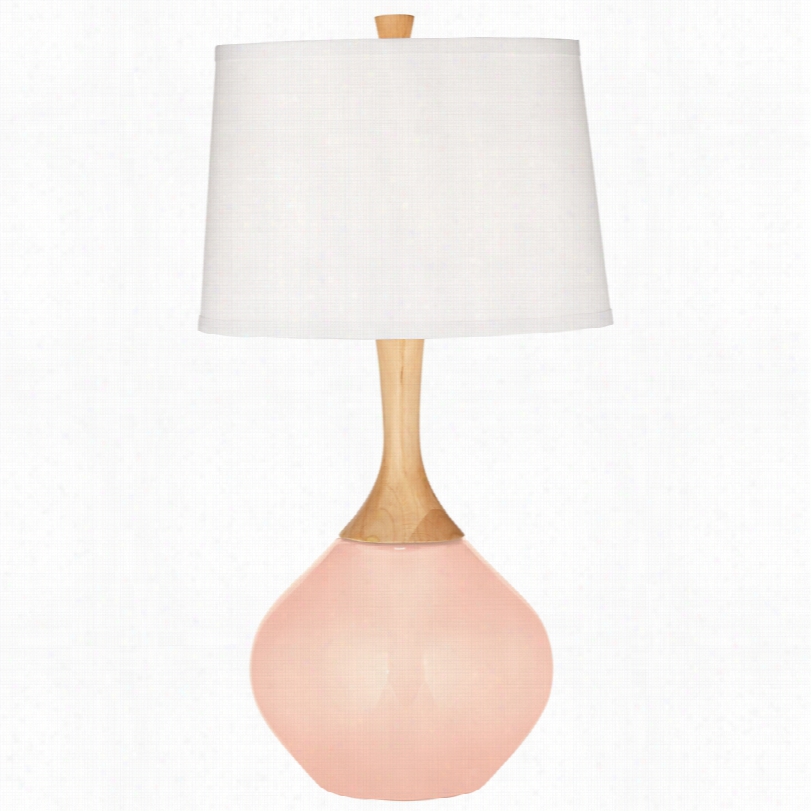 Contemporary Linen Pink Wsxler 31-inch-h Table Lamp
