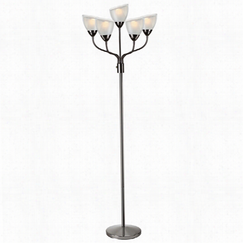 Contemporary Lite Source Elitia Gunmetal 5-light 70-incch-h Floor Lamp