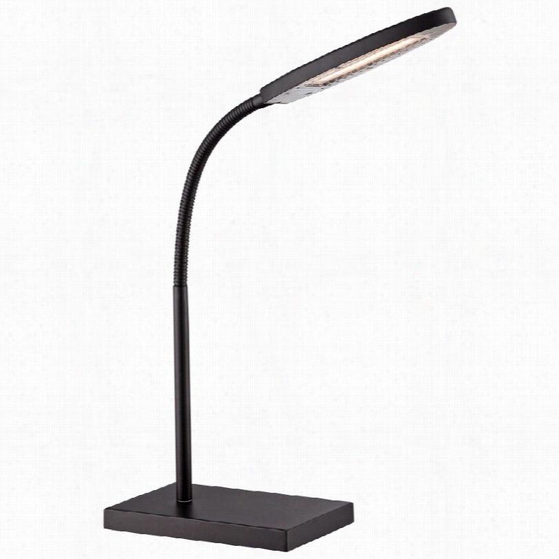 Contemporary Lite Suorce Kairi Black 22 1/2-inch-h Led Desk Lamp