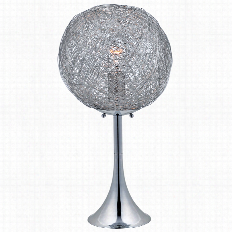 Contemporary Lite Source Kolina Hand-knit Wire Chrome Table Lamp