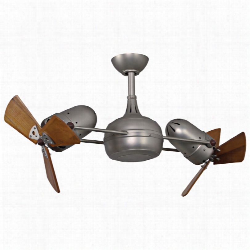 Contemporary Matthews Ddagny Nickell M Ahogany 41-inch-w Dual Ceiling Fan