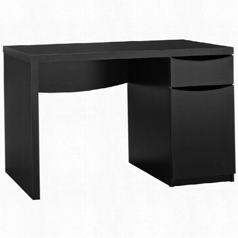 Cnotemporary Montrese Classic Black 30 1/4-iinch-h Computer Desk