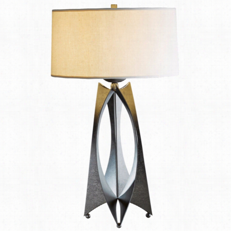 Cnotemporary Moreau Tra Nslucent Darrk Smoke Hubbardton Forge Table Lamp