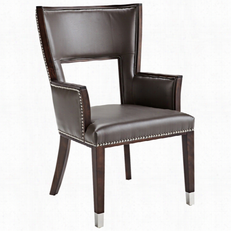 Contemporary Naples Gray-haired Bonded Leather Dining Armchair