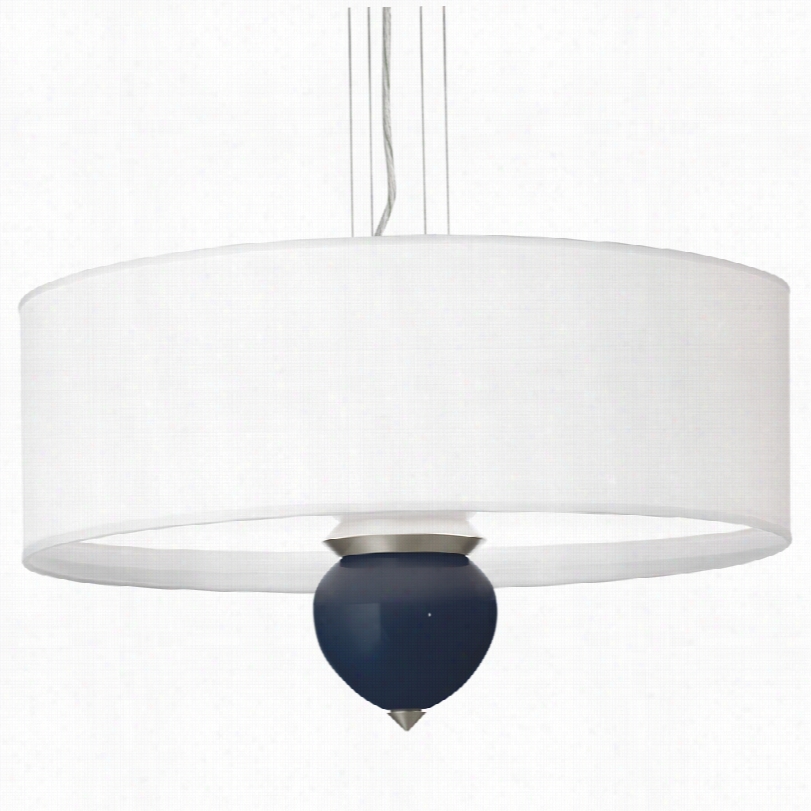 Contemporary Nautical Blue Lceo Galss 24-inch-w Pendant Chandelier