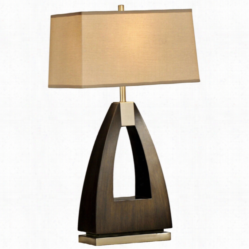 Contemporary Nova Trina Pecan With Tan 30-inch-h Table Lamp