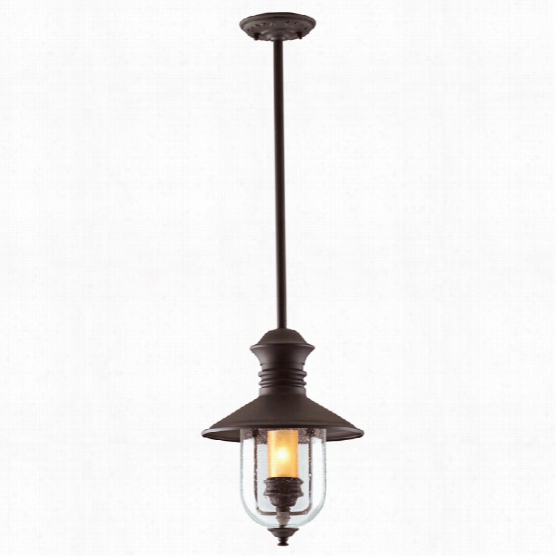 Contemporary Old Town Natural Bronze 10 1/2-in Ch-w Outd0kr Hhanging Light