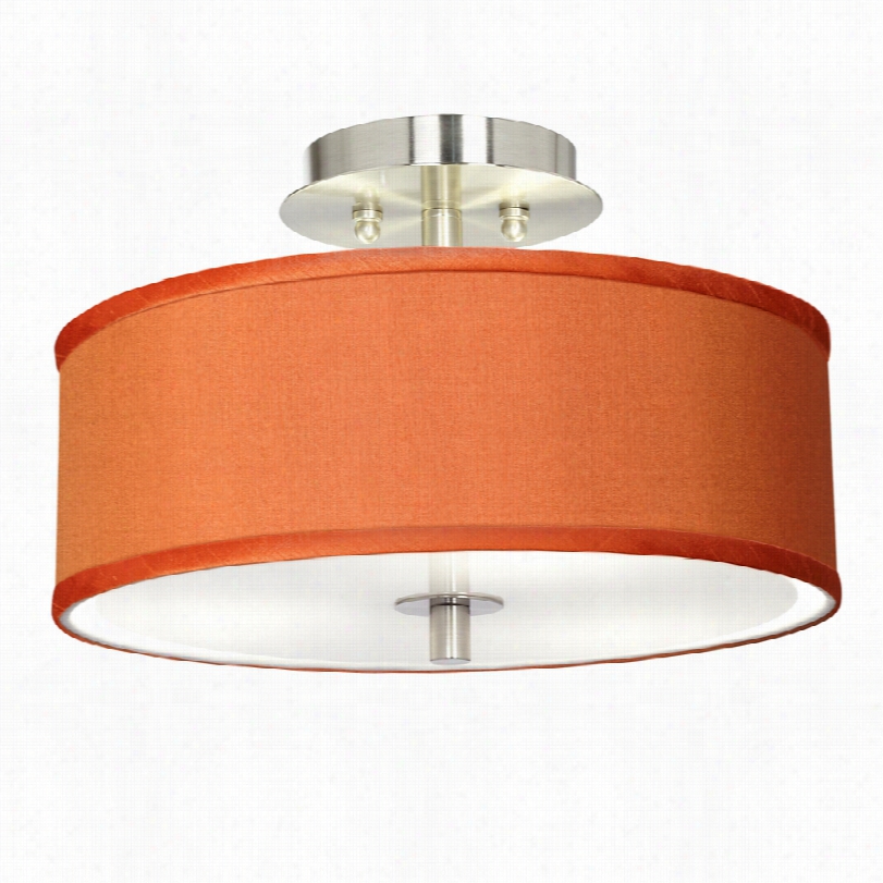 Conteporaryo Range Faxu Silk Brushed Steel Cieling Light