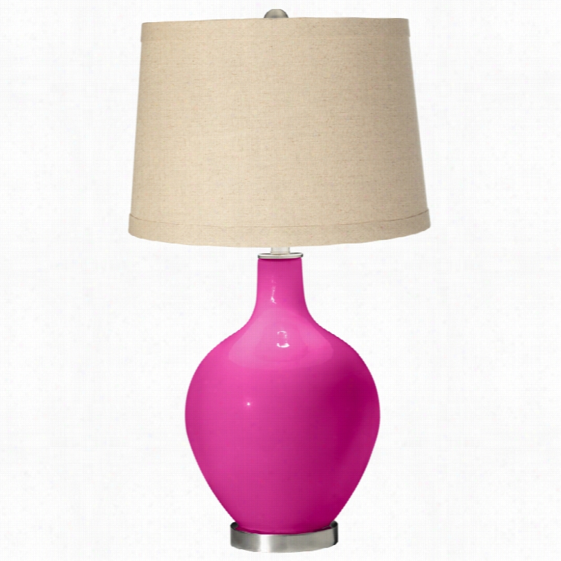 Contempoarry Ovo Fuchsia Glass 28 1/2-inch-h Color + Plus Table Lamp
