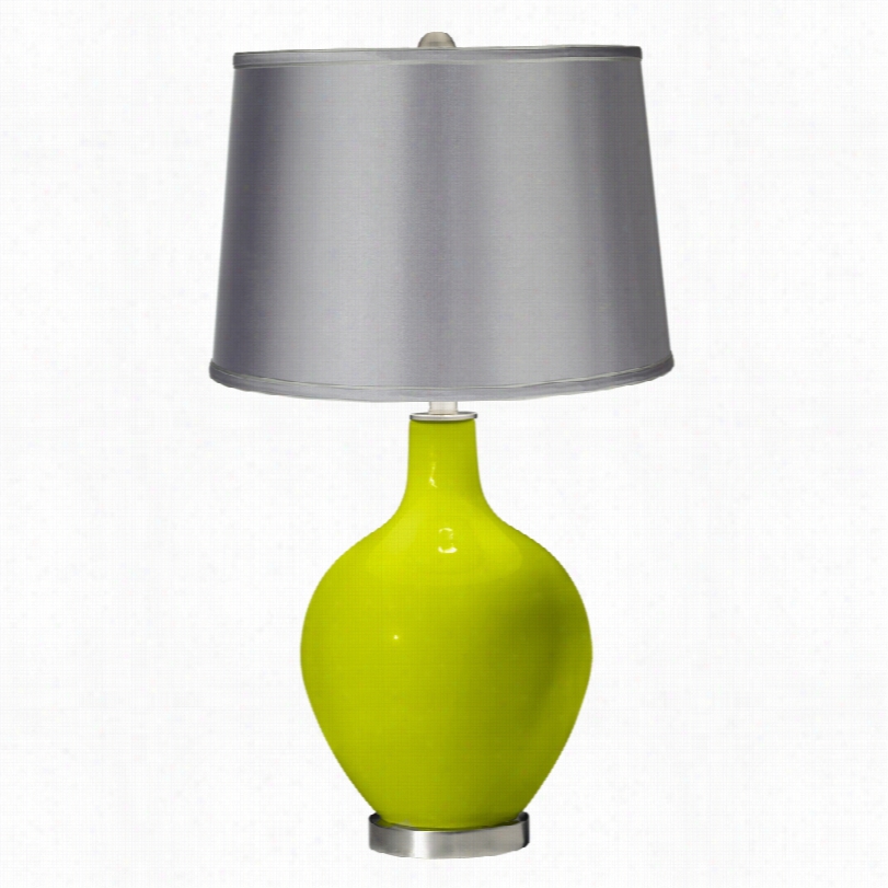 Coontemporary Ovo Pastel Green Gray 28 1/2-inch-h Color Plus Table Lamp