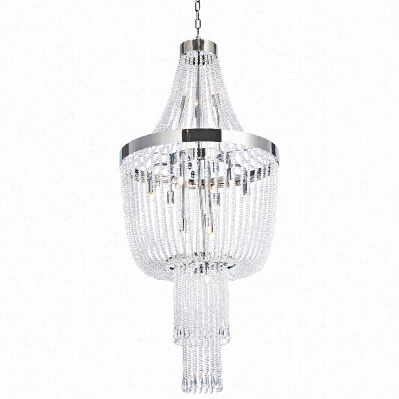 Contemporary Paaveli I Crystal 20-inch-wl Ite Source Pendant Light