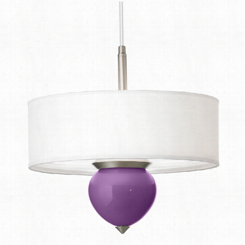 Contemporary Passionate Purple Cleo Glass 16-inch-w Pendant Chandelier