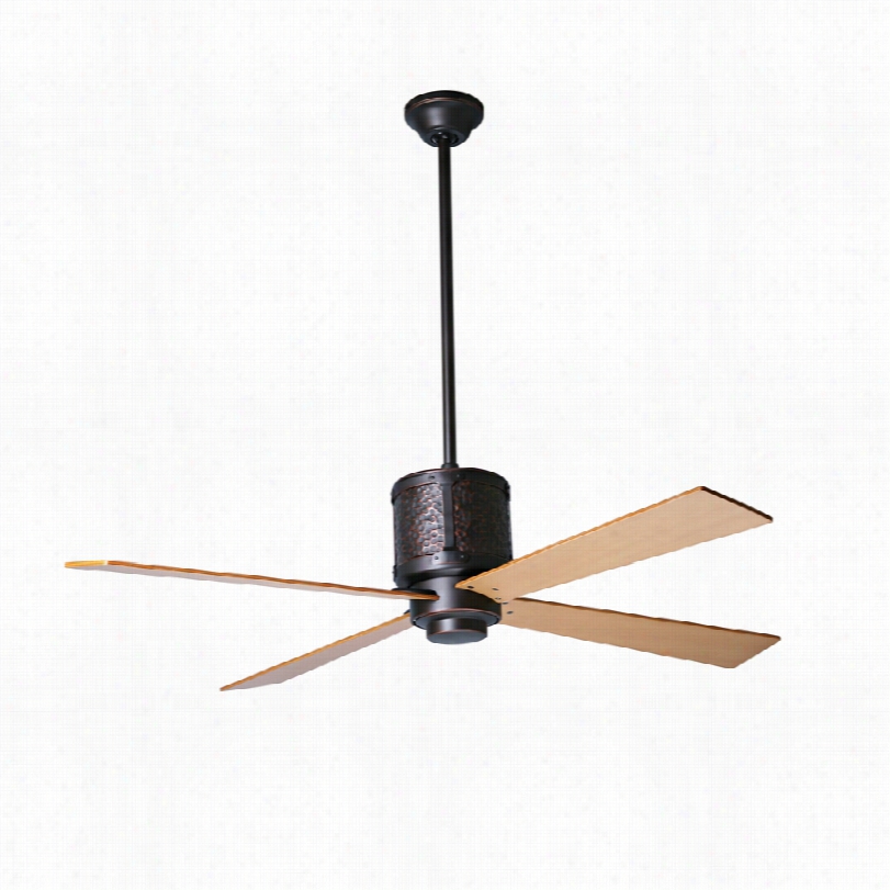 Contemporary Period Arts Bodega Ceiling Fan - 42"" Rubbed Bonze