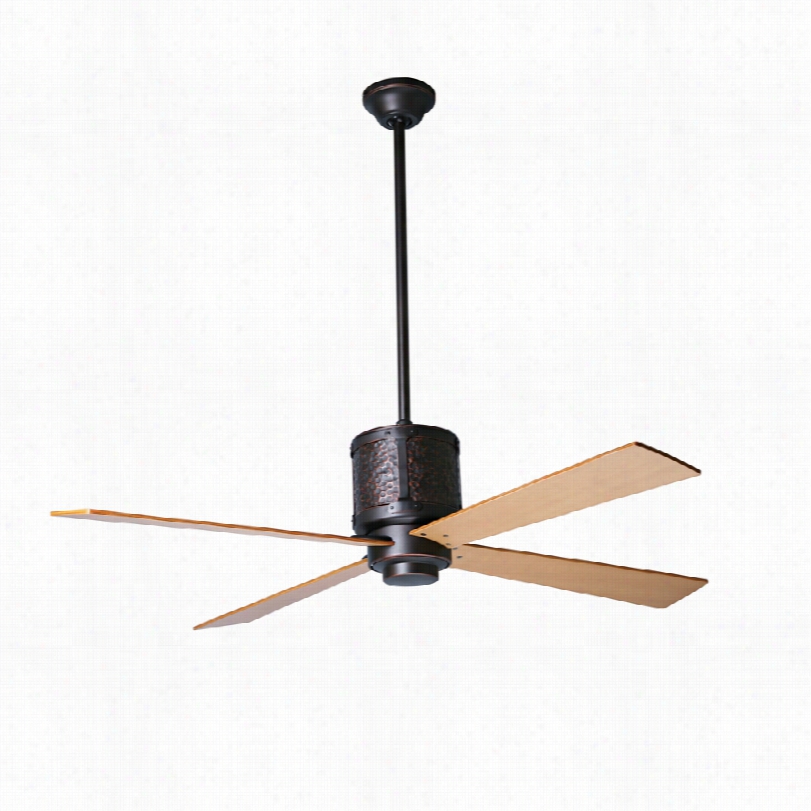 Contemporary Period Arts Bodega Ceiling Fan - 52"" Rubbeed Bronze