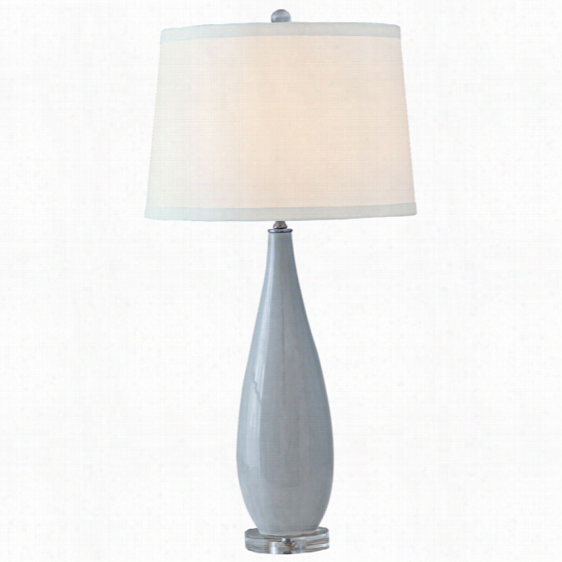 Contemporary Demeanor 68 Emma Smoke Gray Porcellain Table Lamp