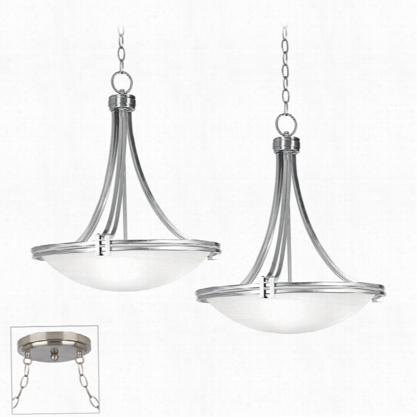 Contemporary Possini Euro Deco Steel 20-inch-w Double Multi Light Pendant