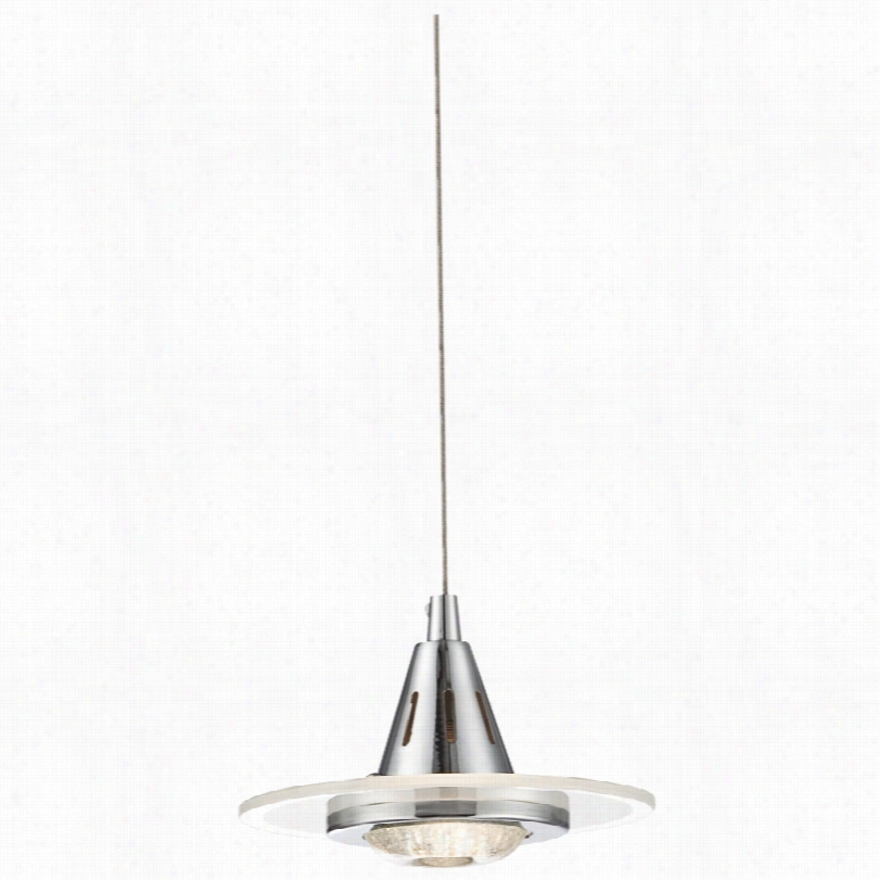 Contem Porary Possini Euro Menos Chrome Led 6 1/4-inch-w Mini Pendant