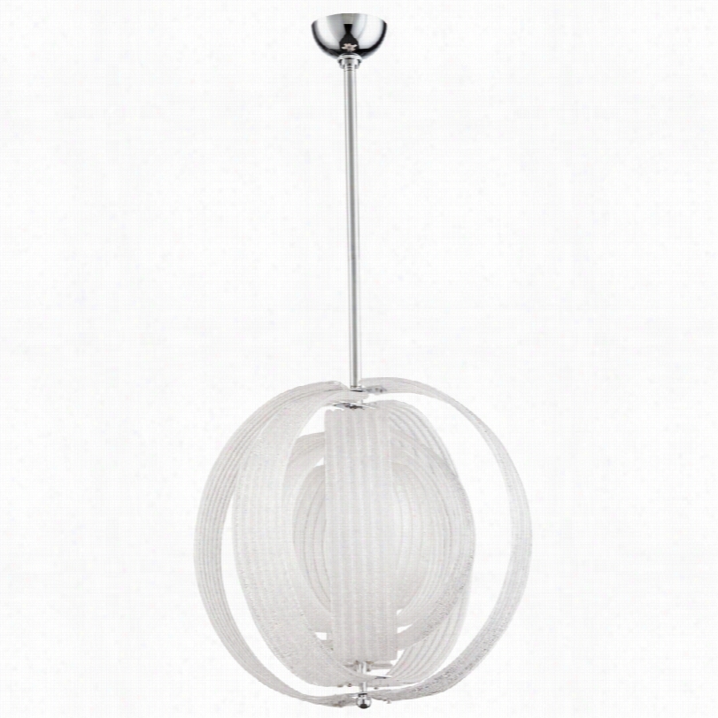 Contemporary Poteus Clear Ice Gass And Iron 23-inch-w Pendant