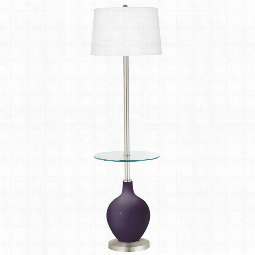 Contemporary Quixotic Plum Waiter Table 59-inch-h Ovo Floor Lamp