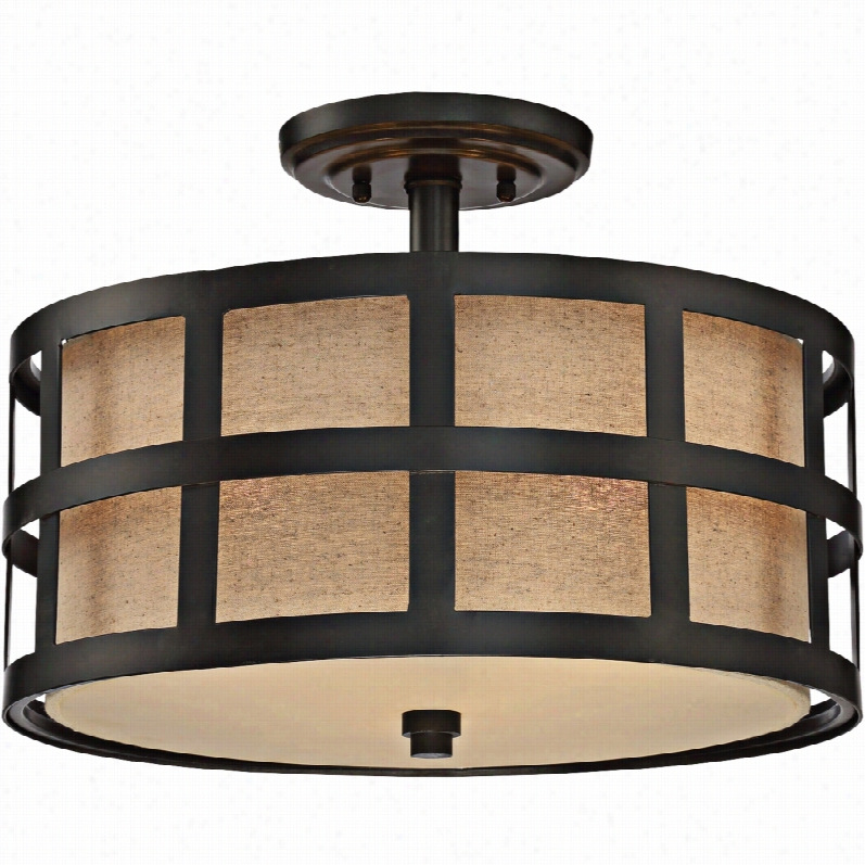 Contempor Ary Quoizel Marisol Teco Marrone 16-inch-w Ceiling Light