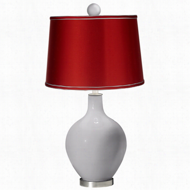 Contemporary Red With Color Finial 30 1/2-inch-h Color More Table Lamp