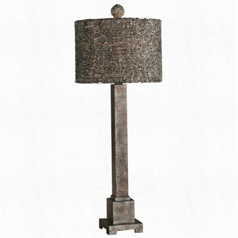 Contemporary Sedilo Burnished Bronze And Silver Uttermost Tale Lamp