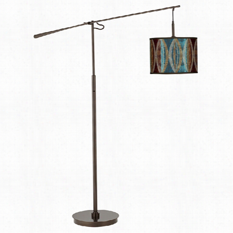 Contemporary Sg Pearl Leaf Peacock 10-inch-h Balance Arm Floor Lamp