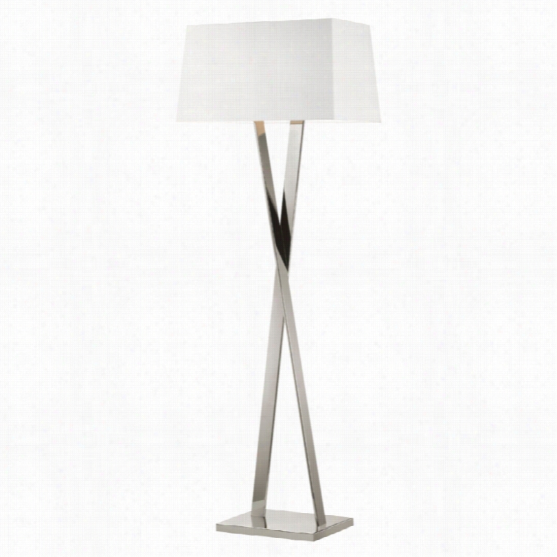 Contemporary Sonheman X  Polished Nickel Modren 62-inch-h Floor Lamp