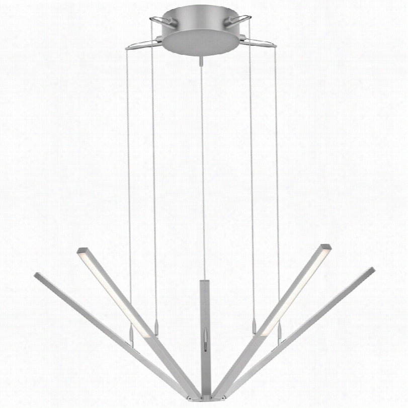 Contemporar Y Starflex Bright Satin Alumminum Led Pendant Light