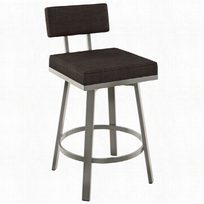 Contemporary Staten Coal Tiitanium Warm Gray 26-incb Amiscocounter Stool