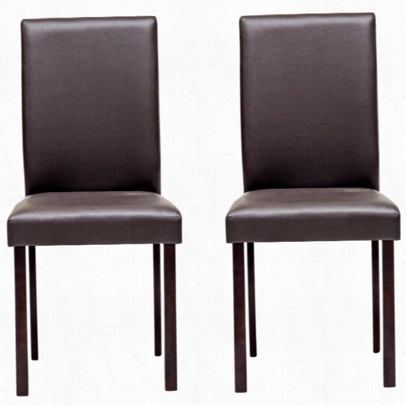 Contemporary Susan Woood 36-inch-h Se Of 2 Dining Chairs