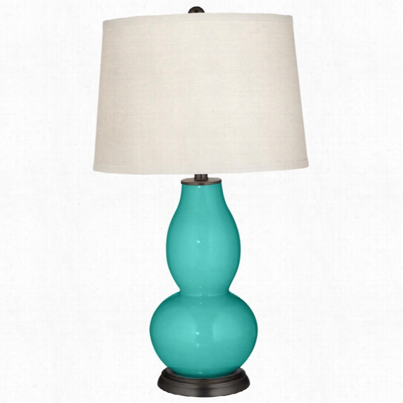 Contemporary Synergy Double Gourd 29 1/2-inch-h Color Plus Table Lamp