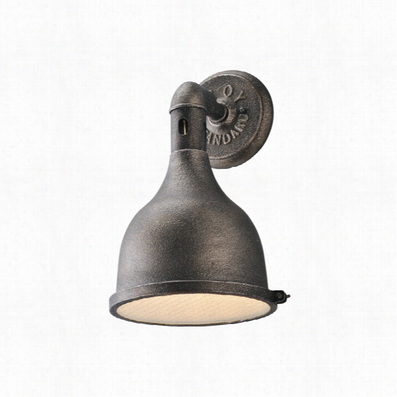 Contemporary Telegraph Hill Aged Pewter 15 1/4-inch-w Wall Sconce