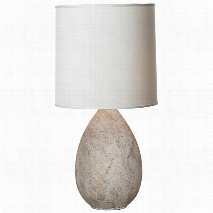 Contemporary Thumprints Limestone Na Tural Ceramic 32-inh-h Table Lamp