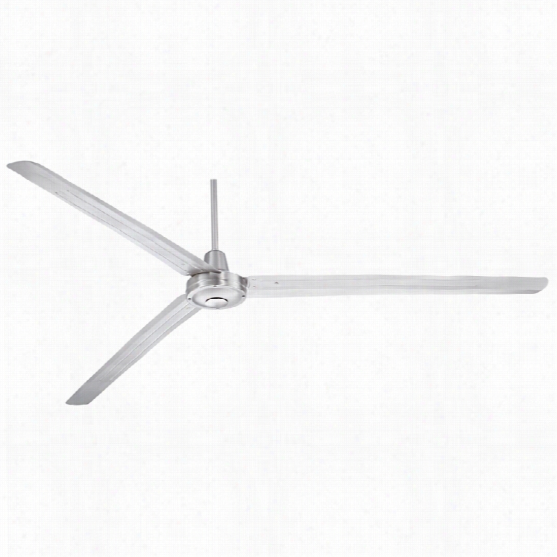 Contemporary Turbina Xl Ceiling Fan â€ 84"quot; Brushed Steel