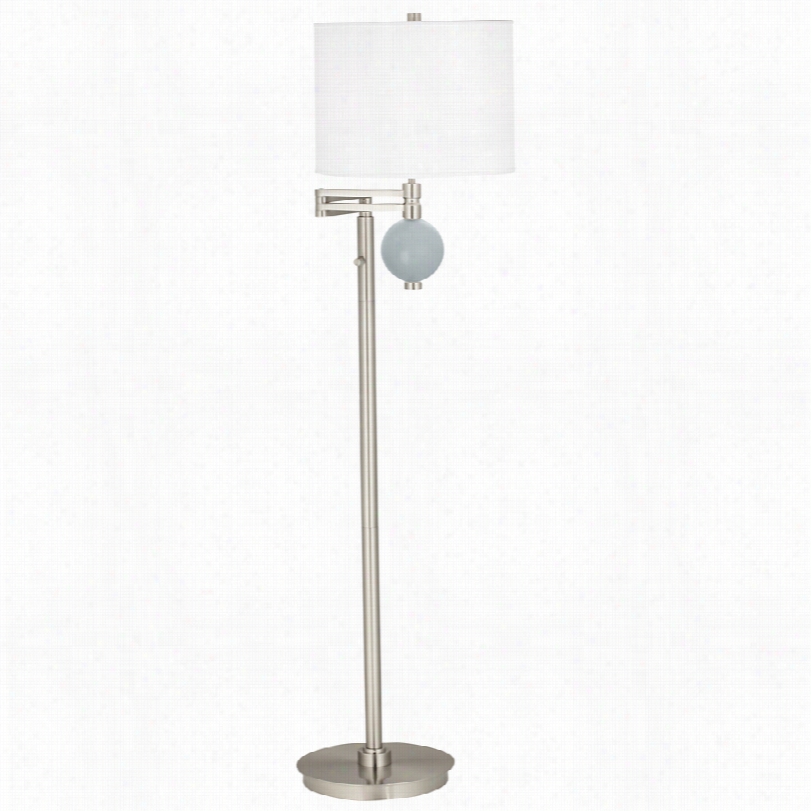 Contemporary Uncertain Gray Niko 58-inch-h Swing Arm Floor Lamp