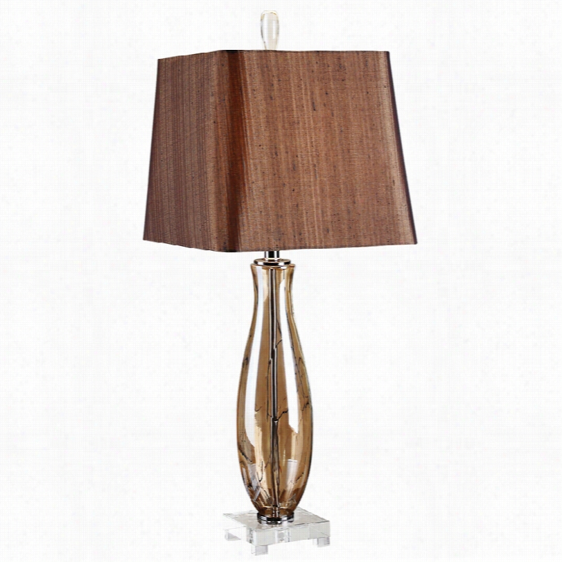 Contemporary Uttermost  Gattis Hocolatee Brnoze 35-inch-h Table Lamp